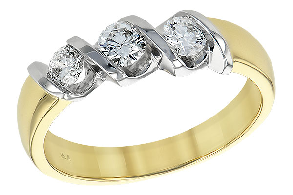 H092-88926: LDS WED RING .20 BR .50 TW